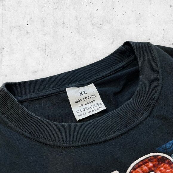 Vtg 90s Chicago Bulls 3 Peat World Champs AOP Shirt, Jordan Rodman, Rap Tee, XL - Picture 6 of 12